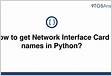 How to get Network Interface Card names in Pytho